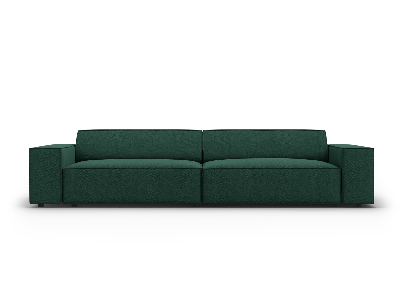 Micadoni Jodie Sofa    Sæder Grøn Stof Og Sort Plast