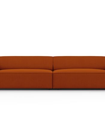 Micadoni Jodie Sofa    Sæder Orange Stof Og Sort Plast