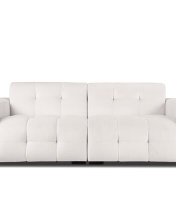 Micadoni Kendal Sofa    Sæder Grå Fløjl Og Sort Bøgetræ