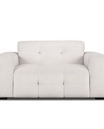 Micadoni Kendal Sofa    Sæder Grå Fløjl Og Sort Bøgetræ