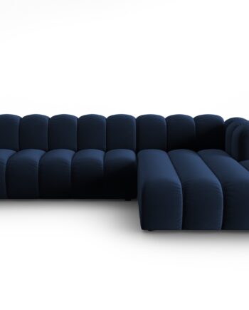 Micadoni Lupin Modular   Pers  Hjørnesofa  Højre Kongeblå Fløjl Stof