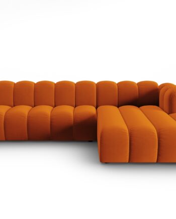 Micadoni Lupin Modular   Pers  Hjørnesofa  Højre Terracotta Fløjl Stof