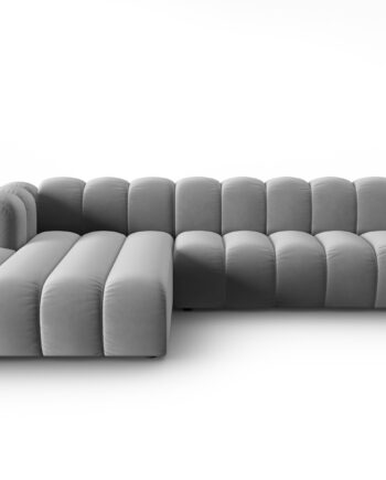 Micadoni Lupin Modular   Pers  Hjørnesofa  Venstre Grå Fløjl Stof