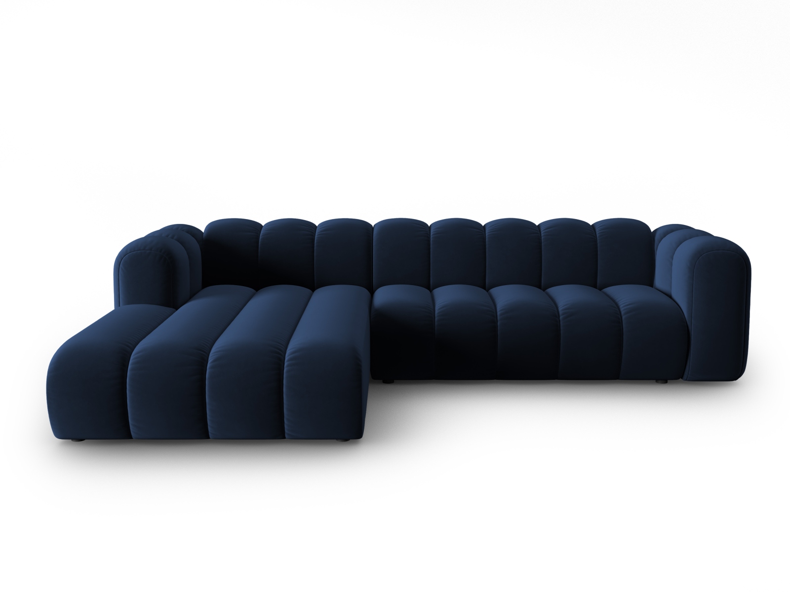 Micadoni Lupin Modular   Pers  Hjørnesofa  Venstre Kongeblå Fløjl Stof