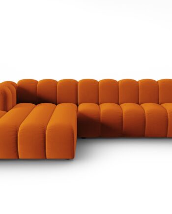 Micadoni Lupin Modular   Pers  Hjørnesofa  Venstre Terracotta Fløjl Stof