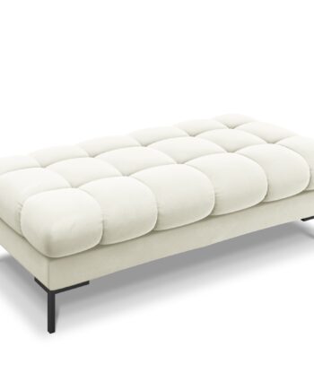 Micadoni Mamaia Bænk    Sæder  Rektangulær Beige Fløjl Og Sort Metal  62x133x41