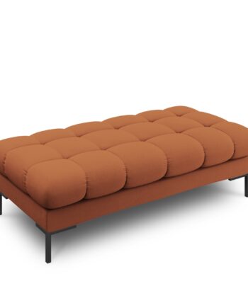 Micadoni Mamaia Bænk    Sæder  Rektangulær Brun Stof Og Sort Metal  62x133x41