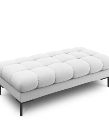 Micadoni Mamaia Bænk    Sæder  Rektangulær Grå Stof Og Sort Metal  62x133x41