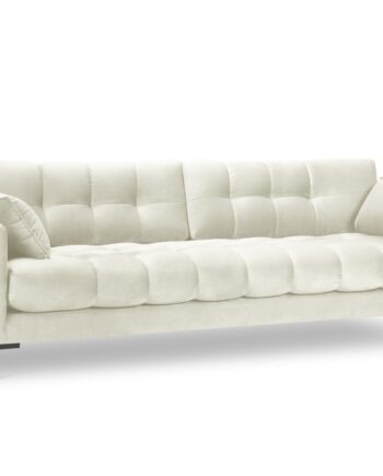 Micadoni Mamaia Sofa    Sæder Beige Fløjl Og Sort Metal