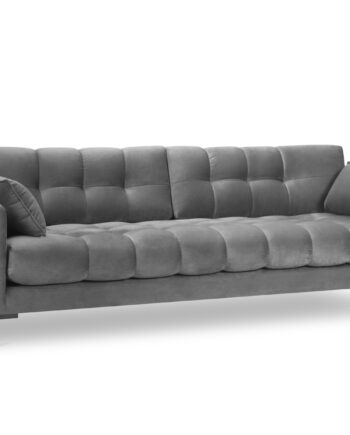 Micadoni Mamaia Sofa    Sæder Beige Fløjl Og Sort Metal
