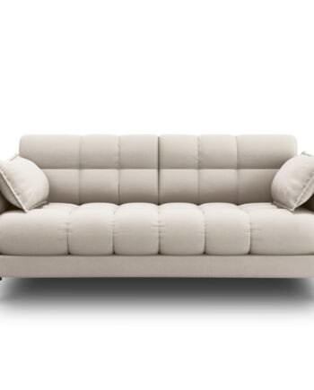 Micadoni Mamaia Sofa    Sæder Beige Stof Og Sort Metal