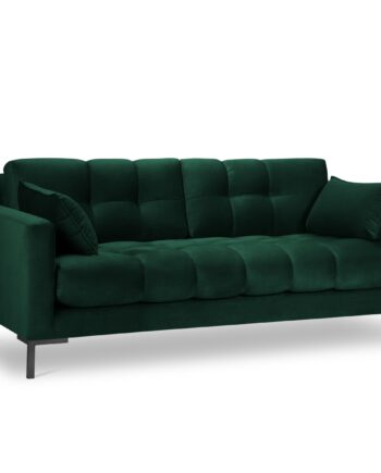 Micadoni Mamaia Sofa    Sæder Grøn Fløjl Og Sort Metal