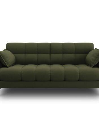 Micadoni Mamaia Sofa    Sæder Grøn Stof Og Sort Metal