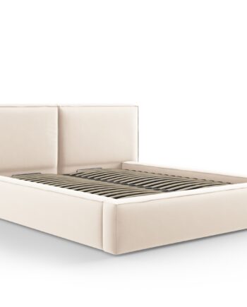 Micadoni  Micadoni Jodie Sengeramme     Sengegavl  Lameller Beige Fløjl Og Plast  160x200