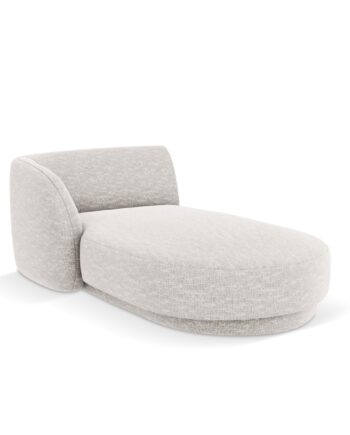 Micadoni Miley Chaiselong  Venstre Grå Chenille Og Sort Plast  150x95x70