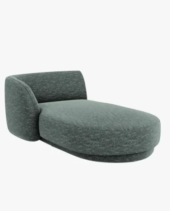 Micadoni Miley Chaiselong  Venstre Petrol Chenille Og Sort Plast  150x95x70