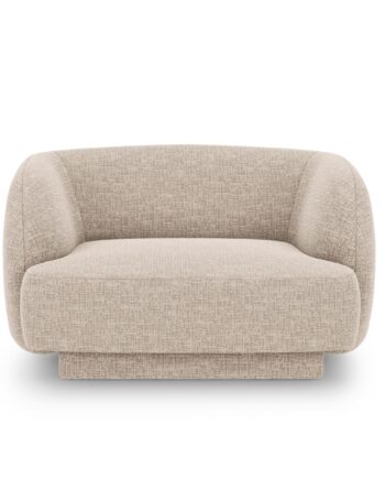 Micadoni Miley Lænestol     Armlæn    Sæde Beige Chenille Og Sort Plast