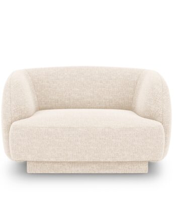 Micadoni Miley Lænestol     Armlæn    Sæde Beige Chenille Og Sort Plast
