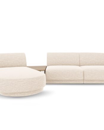 Micadoni Miley   Pers  Modulær Hjørnesofa  Venstre     Sofabord Lys Beige Chenille