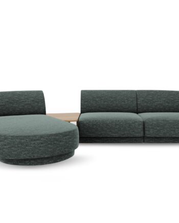 Micadoni Miley   Pers  Modulær Hjørnesofa  Venstre     Sofabord Petrol Chenille