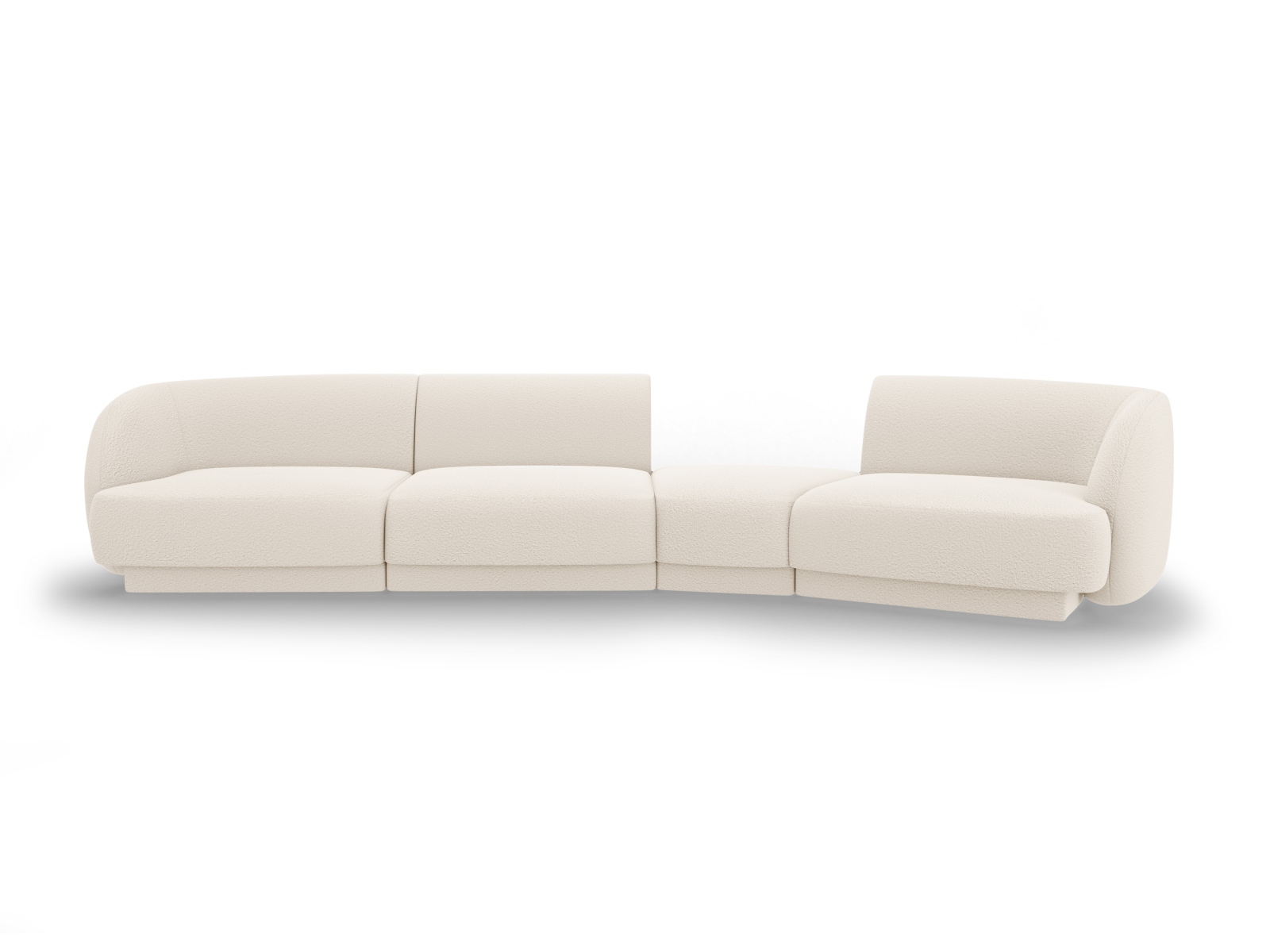 Micadoni Miley   Pers  Modulær Sofa  Højre Beige Bouclé