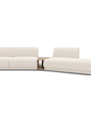 Micadoni Miley   Pers  Modulær Sofa  Højre     Sofabord Beige Bouclé