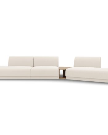 Micadoni Miley   Pers  Modulær Sofa  Højre     Sofabord Beige Bouclé