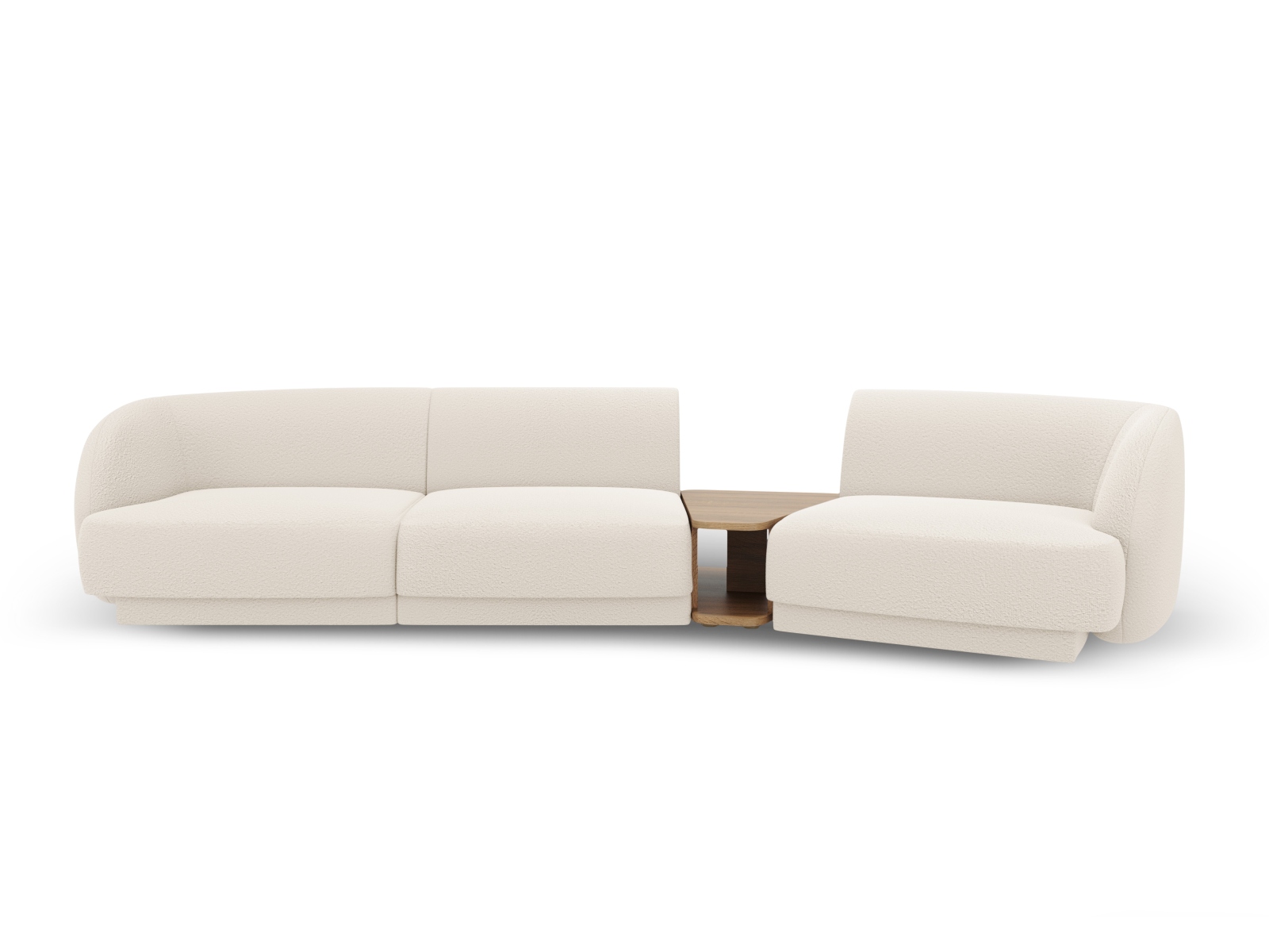 Micadoni Miley   Pers  Modulær Sofa  Højre     Sofabord Beige Bouclé