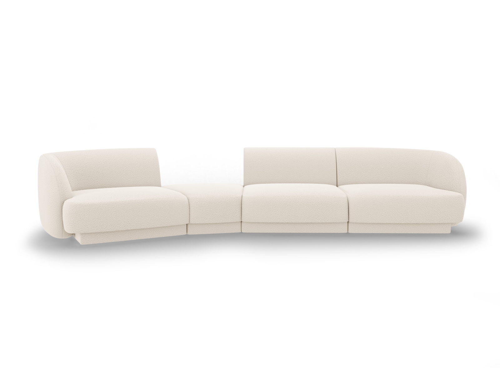 Micadoni Miley   Pers  Modulær Sofa  Venstre Beige Bouclé