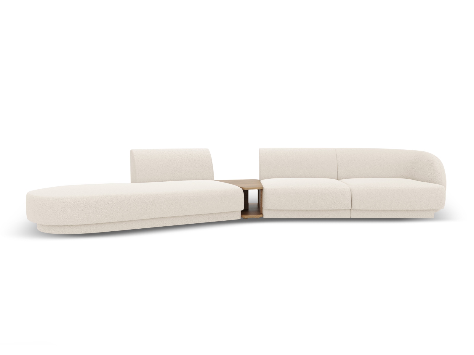 Micadoni Miley   Pers  Modulær Sofa  Venstre     Sofabord Beige Bouclé
