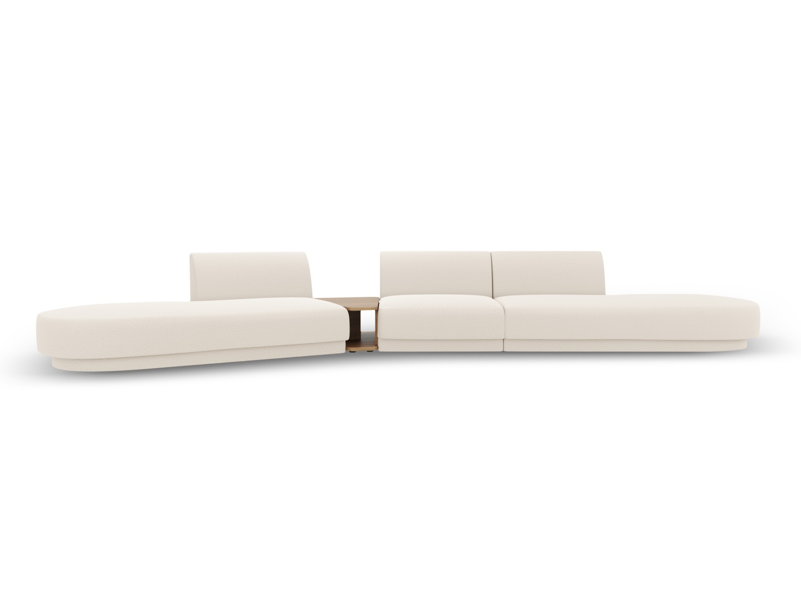 Micadoni Miley   Pers  Modulær Sofa  Venstre     Sofabord Beige Bouclé