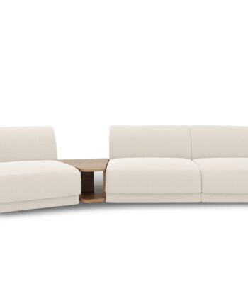 Micadoni Miley   Pers  Modulær Sofa  Venstre     Sofabord Beige Bouclé