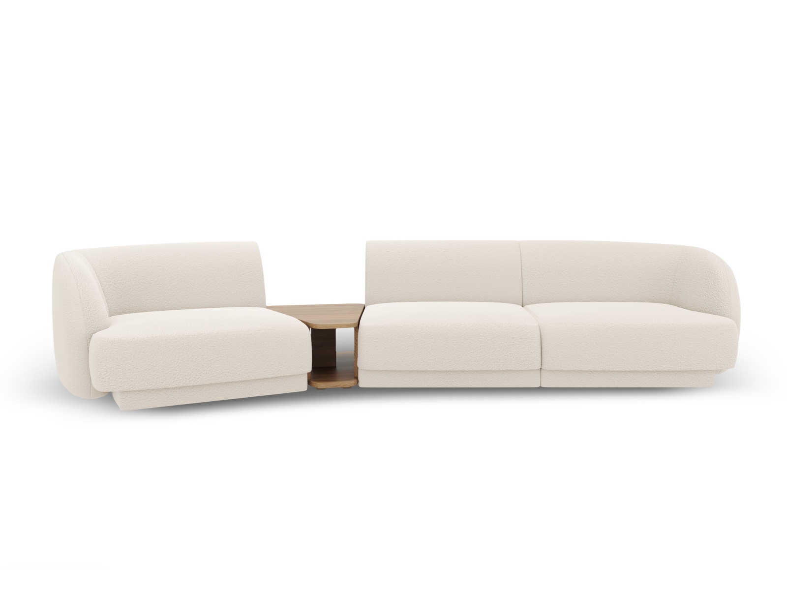 Micadoni Miley   Pers  Modulær Sofa  Venstre     Sofabord Beige Bouclé