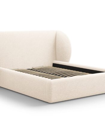 Micadoni Miley Sengeramme     Sengegavl Og Lameller Beige Chenille  140x200