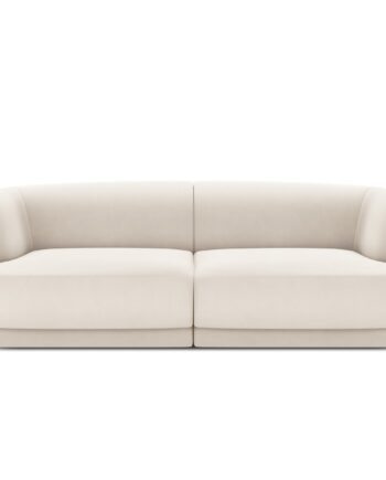 Micadoni Miley Sofa    Sæder Beige Fløjl Og Sort Plast