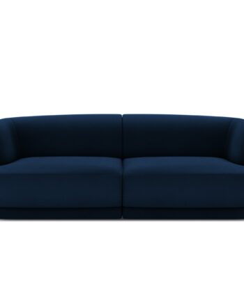 Micadoni Miley Sofa    Sæder Blå Fløjl Og Sort Plast