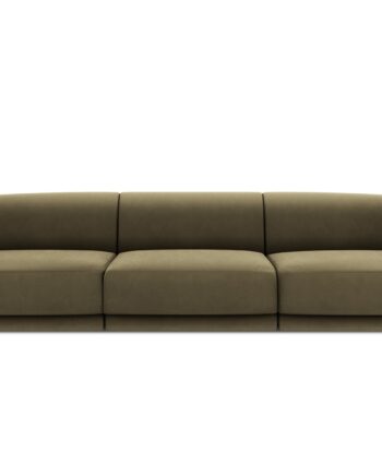 Micadoni Miley Sofa    Sæder Grøn Fløjl Og Sort Plast