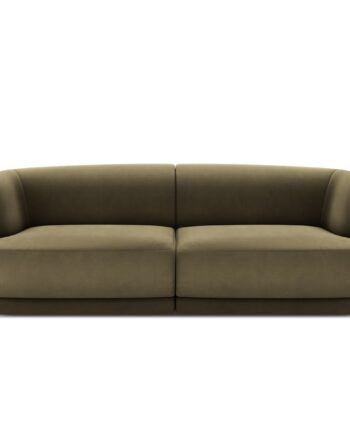 Micadoni Miley Sofa    Sæder Grøn Fløjl Og Sort Plast