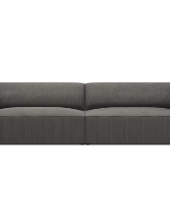 Micadoni Ruby Sofa    Sæder Antracitgrå Corduroy Stof Og Sort Plast