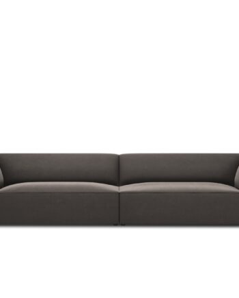 Micadoni Ruby Sofa    Sæder Antracitgrå Fløjl Og Sort Plast