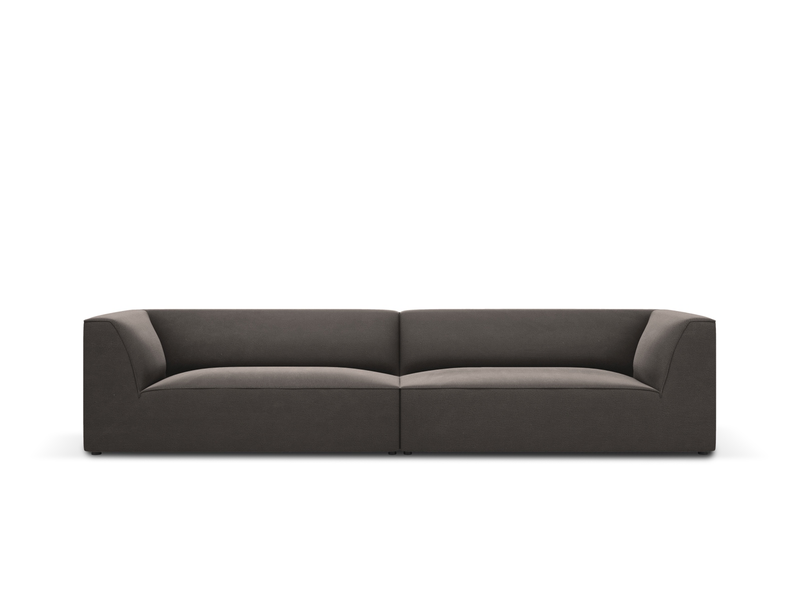 Micadoni Ruby Sofa    Sæder Antracitgrå Fløjl Og Sort Plast