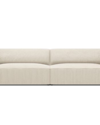 Micadoni Ruby Sofa    Sæder Beige Corduroy Stof Og Sort Plast