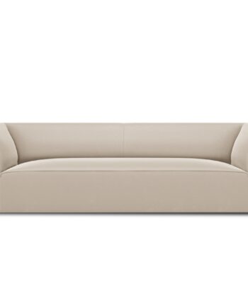 Micadoni Ruby Sofa    Sæder Beige Fløjl Og Sort Plast