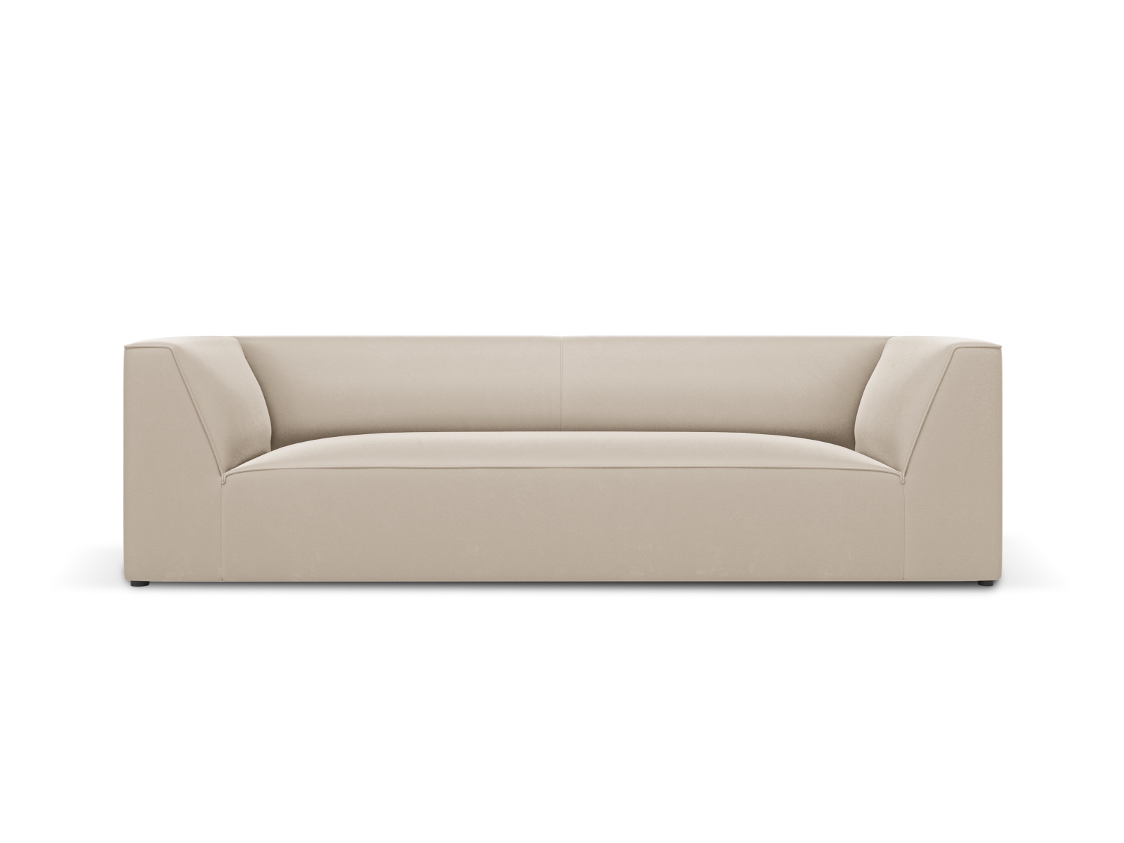 Micadoni Ruby Sofa    Sæder Beige Fløjl Og Sort Plast