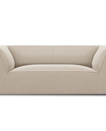 Micadoni Ruby Sofa    Sæder Beige Fløjl Og Sort Plast