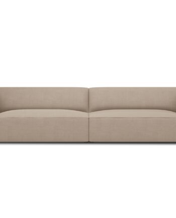 Micadoni Ruby Sofa    Sæder Beige Stof Og Sort Plast