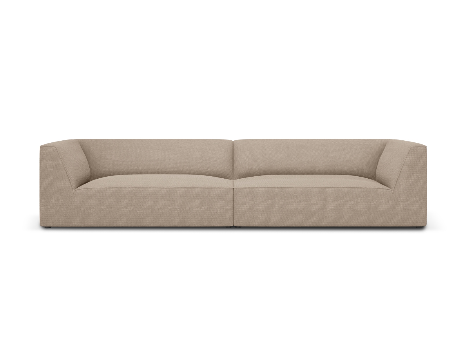 Micadoni Ruby Sofa    Sæder Beige Stof Og Sort Plast
