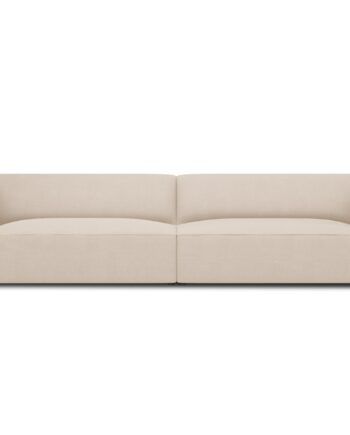 Micadoni Ruby Sofa    Sæder Beige Stof Og Sort Plast