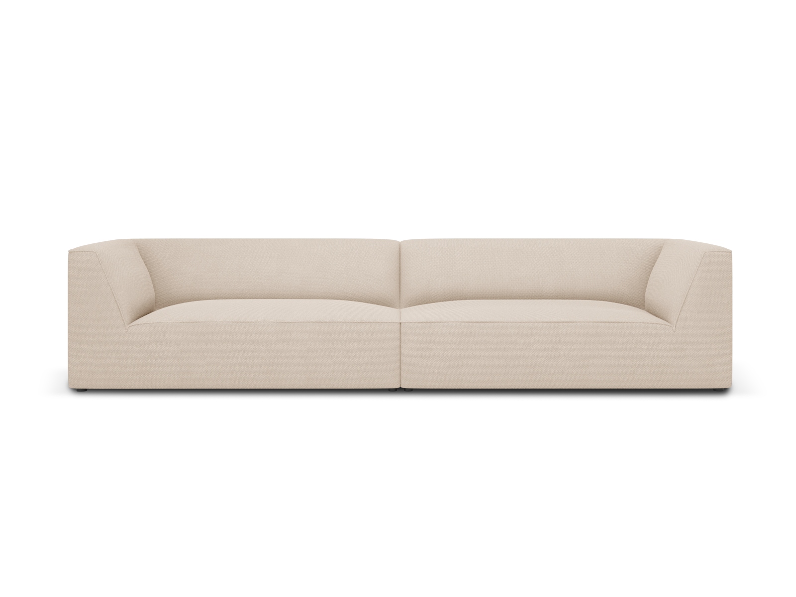 Micadoni Ruby Sofa    Sæder Beige Stof Og Sort Plast