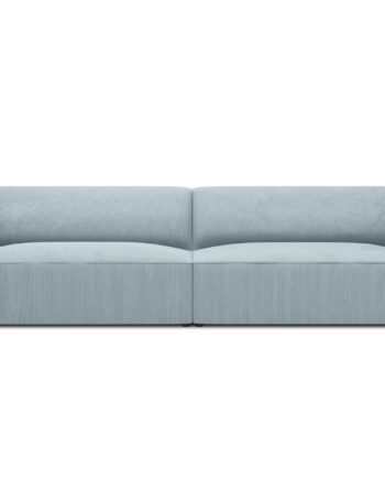 Micadoni Ruby Sofa    Sæder Blå Corduroy Stof Og Sort Plast